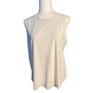 SPANX Women's Scalloped Edge Tank White Size Large